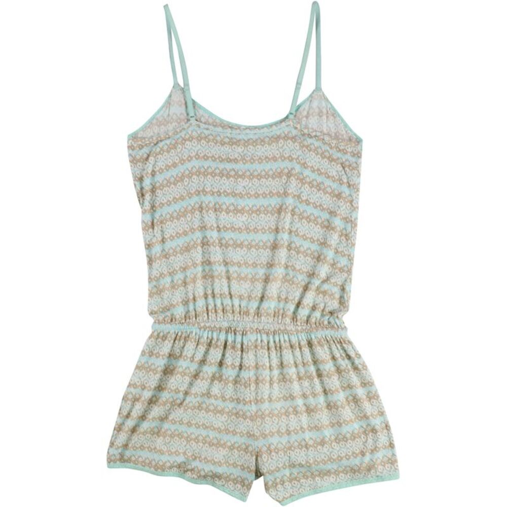 P.J. Salvage Womens Abstract Romper Jumpsuit, Green, M, DM - Picture 2 of 2